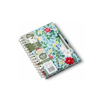 Pigna – Spiralbunden Anteckningsbok A5 Nature Flowers, Hård Pärm, 16x21.3 cm, Linjerad 1R, Med Klistermärken, Innerficka & Pennficka, Återvunnet Papper 80 g/m², Ljusblå Pigna – Spiralbunden Anteckningsbok A5 Nature Flowers, Hård Pärm, 16x21.3 cm, Linjerad 1R, Med Klistermärken, Innerficka & Pennficka, Återvunnet Papper 80 g/m², Ljusblå