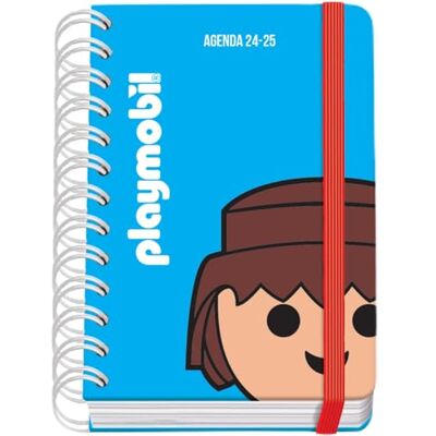DOHE Skoldagbok 2024 2025, A6 (12 x 17 cm), stängning av ringar och gummi, spanska och engelska, 4 sidor, september till juni, skolmaterial Playmobil Core DOHE Skoldagbok 2024 2025, A6 (12 x 17 cm), stängning av ringar och gummi, spanska och engelska, 4 sidor, september till juni, skolmaterial Playmobil Core