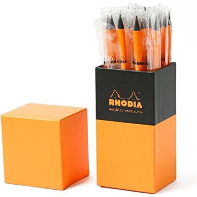 Rhodia 9020C – låda med 25 pennor, praktisk och elegant, orange/svart Rhodia 9020C – låda med 25 pennor, praktisk och elegant, orange/svart