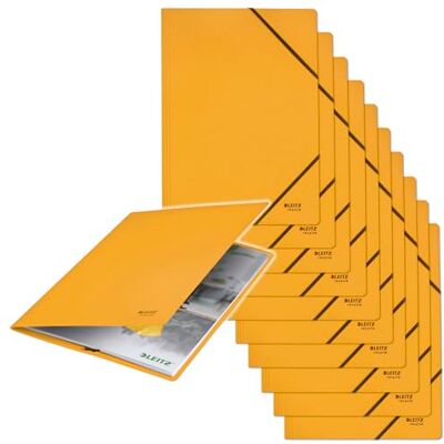 Leitz Återvinningskort mapp med elastiskt band stängning A4 gul Leitz Återvinningskort mapp med elastiskt band stängning A4 gul