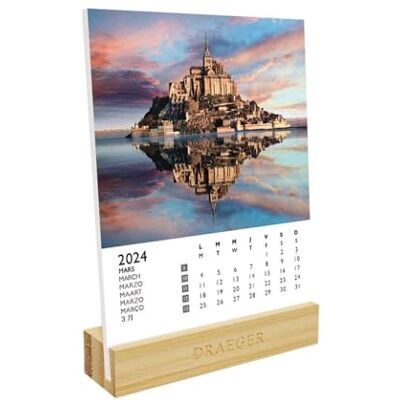 DRAEGER Paris kalender på stativ Frankrike 2024 12 x 16,5 cm år 2024 7 språk månatlig kontorskalender bambubas FSC-certifierat papper vegetabiliskt bläck DRAEGER Paris kalender på stativ Frankrike 2024 12 x 16,5 cm år 2024 7 språk månatlig kontorskalender bambubas FSC-certifierat papper vegetabiliskt bläck