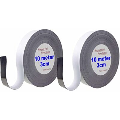 TUKA-i-AKUT TUKA 20 m x 30 mm x 1 mm magnetband återskrivbart, märkband för lagerskyltar, whiteboard, kylskåp, magnettavlor etc. Kan skäras till, 2 x 10 m vit TKD9046 TUKA-i-AKUT TUKA 20 m x 30 mm x 1 mm magnetband återskrivbart, märkband för lagerskyltar, whiteboard, kylskåp, magnettavlor etc. Kan skäras till, 2 x 10 m vit TKD9046