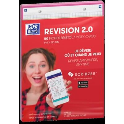 Oxford Révision 2.0-pack med 50 skivkort A5 (14,8 x 21 cm) små rutor på båda sidor – fuchsia ram Oxford Révision 2.0-pack med 50 skivkort A5 (14,8 x 21 cm) små rutor på båda sidor – fuchsia ram