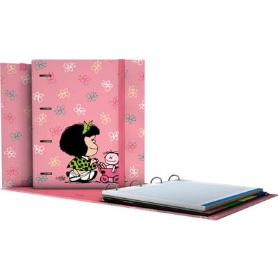 Grafoplás Grafoplas 4-ringpärm med påfyllning a4, Mafalda Baby Cart, inklusive 100 kvadratiska ark 5 x 5 90 g med färgade band, avdelare och kuvert, ergonomisk böjd rygg, bokbok Grafoplás Grafoplas 4-ringpärm med påfyllning a4, Mafalda Baby Cart, inklusive 100 kvadratiska ark 5 x 5 90 g med färgade band, avdelare och kuvert, ergonomisk böjd rygg, bokbok