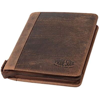 Pride and Soul AUTHENTIC LEATHER GOODS 30123 Arrangör Med Dragkedja, Brun, 24 x 19 x 3.5 cm Pride and Soul AUTHENTIC LEATHER GOODS 30123 Arrangör Med Dragkedja, Brun, 24 x 19 x 3.5 cm