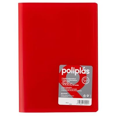 Grafoplás Grafoplas I Plastfodral I 50 Genomskinliga fodral I Din A4-storlek Röd I Serie Polypler Opak I Tillverkad i Spanien I Flexibla Kepsar I Stor Förvaringskapacitet Grafoplás Grafoplas I Plastfodral I 50 Genomskinliga fodral I Din A4-storlek Röd I Serie Polypler Opak I Tillverkad i Spanien I Flexibla Kepsar I Stor Förvaringskapacitet