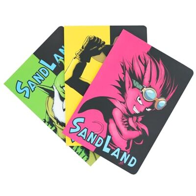 Grupo Erik Pack Of 3 A5 Notebooks Sand Land A5 Notebook, Notebooks A5, Notepads A5, A5 Notepad, Sketchbook A5 Beelzebub, Rao & Thief Grupo Erik Pack Of 3 A5 Notebooks Sand Land A5 Notebook, Notebooks A5, Notepads A5, A5 Notepad, Sketchbook A5 Beelzebub, Rao & Thief