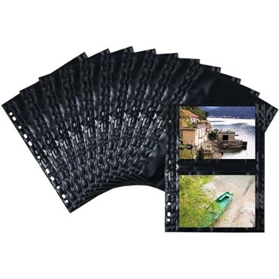HERMA 7718 fotofodral för mappar, 250 stycken, 13 x 18 cm tvärgående, 2 fack, uppdelade fotodisplay på båda sidor, samlarfodral vykortsfodral broschyrfodral med eurohål, svart HERMA 7718 fotofodral för mappar, 250 stycken, 13 x 18 cm tvärgående, 2 fack, uppdelade fotodisplay på båda sidor, samlarfodral vykortsfodral broschyrfodral med eurohål, svart