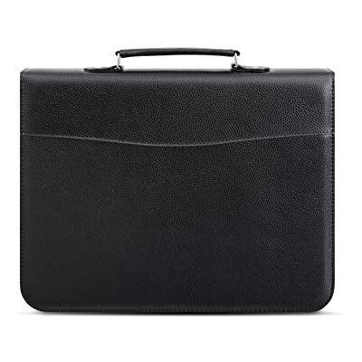 ARPAN A4 konferensmapp med handtag ringpärm folio med dragkedja mjukt vadderat skydd – svart ARPAN A4 konferensmapp med handtag ringpärm folio med dragkedja mjukt vadderat skydd – svart