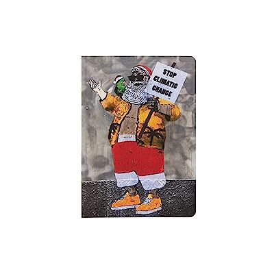ART Design24 TVBOY officiell anteckningsbok, Stop Climate Change-grafik, prickad interiör, 100 vita ark, ekologiskt papper, A5-storlek, 15 x 21 cm ART Design24 TVBOY officiell anteckningsbok, Stop Climate Change-grafik, prickad interiör, 100 vita ark, ekologiskt papper, A5-storlek, 15 x 21 cm