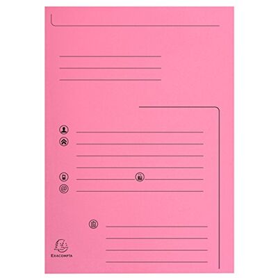 Exacompta Art.-Nr 334003E 25 stycken hårt omslag tryckt med 2 superklaffar 210 g/m² pastellfärger PEFC™-certifierad, mått: 24 x 32 cm, för A4-dokument Färg: Rosa Exacompta Art.-Nr 334003E 25 stycken hårt omslag tryckt med 2 superklaffar 210 g/m² pastellfärger PEFC™-certifierad, mått: 24 x 32 cm, för A4-dokument Färg: Rosa