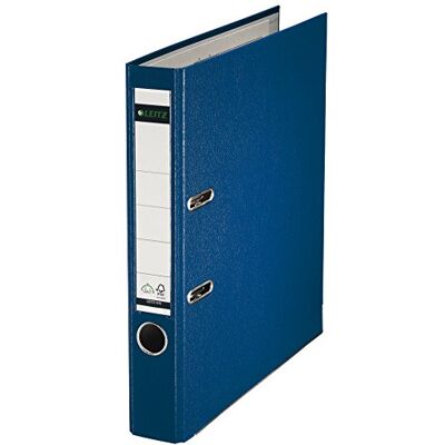 Leitz kvalitetsmapp 180° plast, 10-pack, originalet, DIN A4-mapp 5 cm smal, 90% återvunnen kartong, 30% förkonsument återvunnen plast, med 180° mekanik, 350 ark, blå, 10151035 Leitz kvalitetsmapp 180° plast, 10-pack, originalet, DIN A4-mapp 5 cm smal, 90% återvunnen kartong, 30% förkonsument återvunnen plast, med 180° mekanik, 350 ark, blå, 10151035