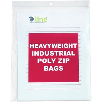 C-LINE Tungvikt industriella poly blixtlåsväskor, 20 x 28 cm (8–1/2 x 28 tum) låda med 50 (47911) C-LINE Tungvikt industriella poly blixtlåsväskor, 20 x 28 cm (8–1/2 x 28 tum) låda med 50 (47911)