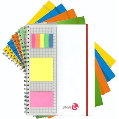 BM BeMore PPL Spiralblock med linjal 0121211 Spiralblock med hål A4-format Block med linjal och flyttbara klistermärken 5 mm ränder, 5 mm rutor 80 g/m² papper BM BeMore PPL Spiralblock med linjal 0121211 Spiralblock med hål A4-format Block med linjal och flyttbara klistermärken 5 mm ränder, 5 mm rutor 80 g/m² papper