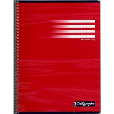 Clairefontaine Calligraphe 360C en spiralanteckningsbok (ett varumärke från ) 24 x 32 cm 180 sidor med stora rutor vitt papper 70 g återvunnet kortomslag slumpmässig färg Clairefontaine Calligraphe 360C en spiralanteckningsbok (ett varumärke från ) 24 x 32 cm 180 sidor med stora rutor vitt papper 70 g återvunnet kortomslag slumpmässig färg