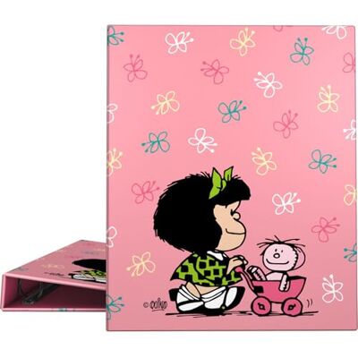 Grafoplás Grafoplas A4-ringpärm för baby, Mafalda, 4 blandade ringar 25 mm, mjuk beröring, FSC-certifierad, hårda lock, mjuk plast, mjuk beröring, perfekt skolmaterial Grafoplás Grafoplas A4-ringpärm för baby, Mafalda, 4 blandade ringar 25 mm, mjuk beröring, FSC-certifierad, hårda lock, mjuk plast, mjuk beröring, perfekt skolmaterial