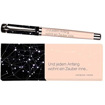 moses . libri_x Hermann Hesse, bläckpenna i metall med blå påfyllning, tryckt med citat från Hermann Hesse, i en presentask, 1 styck (1-pack) moses . libri_x Hermann Hesse, bläckpenna i metall med blå påfyllning, tryckt med citat från Hermann Hesse, i en presentask, 1 styck (1-pack)