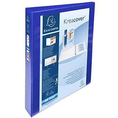 Exacompta KreaCover 2-fickars anpassningsbar, hård pärm, 4 D-ringar, 30 mm A4 maxi Exacompta KreaCover 2-fickars anpassningsbar, hård pärm, 4 D-ringar, 30 mm A4 maxi