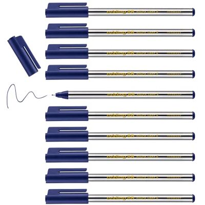 edding 88 – fineliner – blå – 10 pennor – rund spets 0,6 mm – tunn fiberpenna för fin, exakt skrivning, understrykning, ritning – på kontoret eller hemma och i skolan edding 88 – fineliner – blå – 10 pennor – rund spets 0,6 mm – tunn fiberpenna för fin, exakt skrivning, understrykning, ritning – på kontoret eller hemma och i skolan