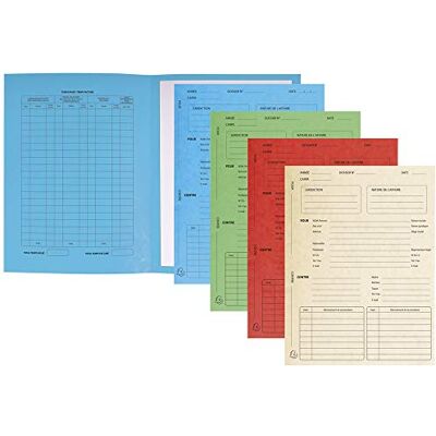 Exacompta Ref 445118E 25 dokumentmappar i glansig kartong 25x32cm Assorterade färger elfenben, röd, lime, turkos Dokumentmappar speciellt utformade för advokater Exacompta Ref 445118E 25 dokumentmappar i glansig kartong 25x32cm Assorterade färger elfenben, röd, lime, turkos Dokumentmappar speciellt utformade för advokater