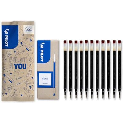 PILOT Förpackning med 10 +1 erbjuder BLS-G2-7 refill kompatibla rullpennor 0,7 mm G2, G2 Plus, B2P Gel Intense Gel bläck röd medium spets PILOT Förpackning med 10 +1 erbjuder BLS-G2-7 refill kompatibla rullpennor 0,7 mm G2, G2 Plus, B2P Gel Intense Gel bläck röd medium spets