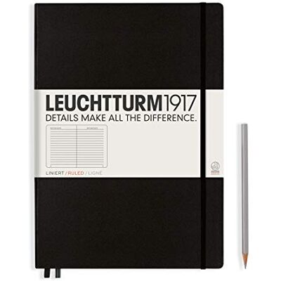 LEUCHTTURM1917 Notatnik Leuchtturm Master Classic w linie czarny LEUCHTTURM1917 Notatnik Leuchtturm Master Classic w linie czarny