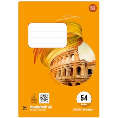 Staufen Style Ordförråd – 5 häften vardera, 40 ark, DIN A5, linjerat 54 (ordförråd med 2 avdelare linjer), 80 g/m² papper Staufen Style Ordförråd – 5 häften vardera, 40 ark, DIN A5, linjerat 54 (ordförråd med 2 avdelare linjer), 80 g/m² papper