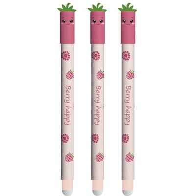 Eberhard Faber 599061 – Kulspetspenna raderbar hallon, 3 fruity rase it pennor, gelpenna blå 0,7 mm Eberhard Faber 599061 – Kulspetspenna raderbar hallon, 3 fruity rase it pennor, gelpenna blå 0,7 mm