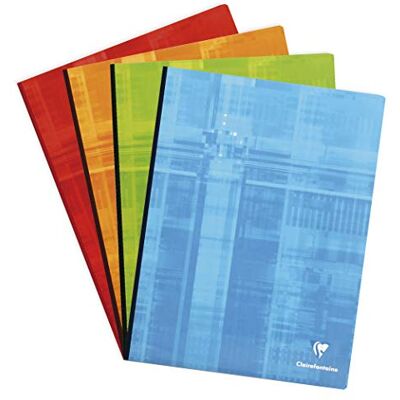 Clairefontaine 9361C Un Paperback Canvas Notebook 24 x 32 cm 288 sidor stora rutor vitt papper 90 g slumpmässigt färgat folierat kortomslag Clairefontaine 9361C Un Paperback Canvas Notebook 24 x 32 cm 288 sidor stora rutor vitt papper 90 g slumpmässigt färgat folierat kortomslag