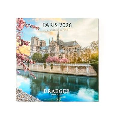 DRAEGER PARIS 1886 Stor väggkalender 28 x 29 cm 2026 Paris-tema 12 månader FSC-papper avtagbara illustrationer DRAEGER PARIS 1886 Stor väggkalender 28 x 29 cm 2026 Paris-tema 12 månader FSC-papper avtagbara illustrationer