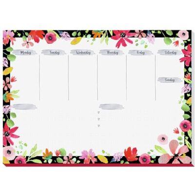 Sigel JS200 pappersskrivunderlägg veckoplanerare oatierad, A3, engelska, 30 ark, FSC-certifierad Jolie Flower Love Sigel JS200 pappersskrivunderlägg veckoplanerare oatierad, A3, engelska, 30 ark, FSC-certifierad Jolie Flower Love
