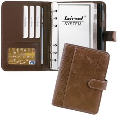 BIND 16601 – systemplanerare A6 gjord av FINEtouch-läderimitation, brun tidsplanerare, mapp ca 18, 5 x 13, 5 x 3, 5 cm, kalendermapp med systeminsats med kalender 1 vecka = 2 sidor, planerare med BIND 16601 – systemplanerare A6 gjord av FINEtouch-läderimitation, brun tidsplanerare, mapp ca 18, 5 x 13, 5 x 3, 5 cm, kalendermapp med systeminsats med kalender 1 vecka = 2 sidor, planerare med