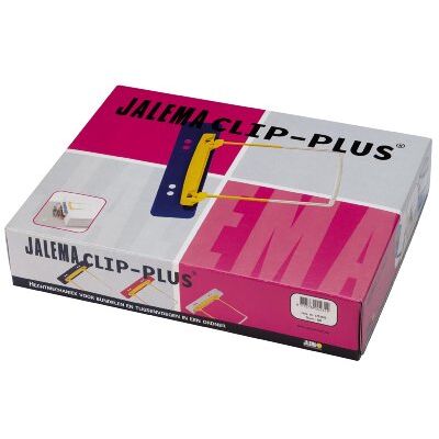 Djois JalemaClip-Plus, Jalema 5712525, arkivpärmar för sammansättning av dokument med upphängningsstav för ringbok, 100-pack, gul/vit Djois JalemaClip-Plus, Jalema 5712525, arkivpärmar för sammansättning av dokument med upphängningsstav för ringbok, 100-pack, gul/vit