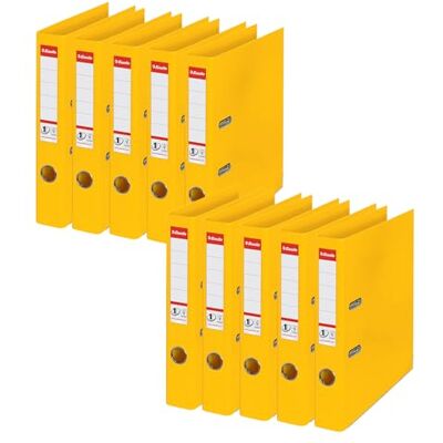 Esselte No.1 A4 Plastspak Bågfil Pärmar 50 mm Gul Förpackning med 10 Esselte No.1 A4 Plastspak Bågfil Pärmar 50 mm Gul Förpackning med 10
