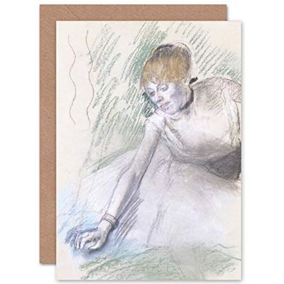 Artery8 Edgar Degas dansare teckning fin konst gratulationskort plus kuvert tomt inuti Artery8 Edgar Degas dansare teckning fin konst gratulationskort plus kuvert tomt inuti