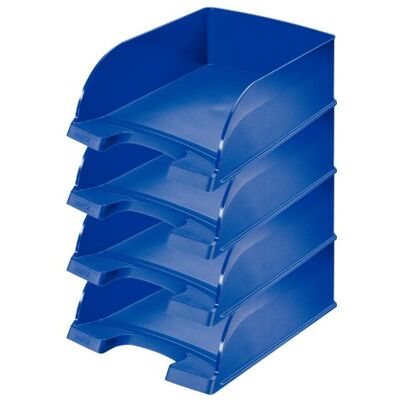 Leitz Plus brevlåda, jumbo, 4 stycken, blå, 52330035 Leitz Plus brevlåda, jumbo, 4 stycken, blå, 52330035