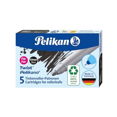 Pelikan Twist o bläckpatroner för kulspetspennor Set av 5 stycken Bläckpatroner ersätter Intensiv klar färg Kalligrafi handskrift för skola, arbete, kontor, svart Pelikan Twist o bläckpatroner för kulspetspennor Set av 5 stycken Bläckpatroner ersätter Intensiv klar färg Kalligrafi handskrift för skola, arbete, kontor, svart