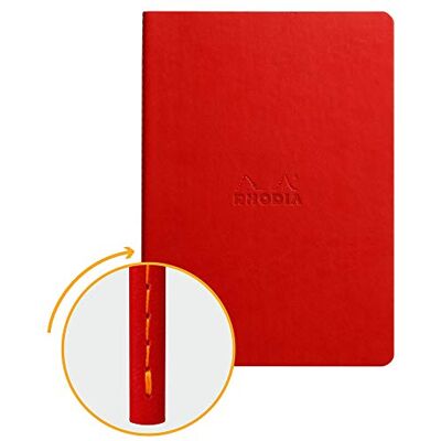 Rhodia 116462C hallon textil mjuk anteckningsbok A5 prickiga prickar 64 sidor Clairefontaine elfenben 90 g/m omslag i konstläder rama-kollektion Rhodia 116462C hallon textil mjuk anteckningsbok A5 prickiga prickar 64 sidor Clairefontaine elfenben 90 g/m omslag i konstläder rama-kollektion