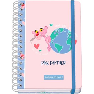 DOHE Skolplanerare 2024 2025 Vecka Vista, A5-storlek (15 x 21 cm), stängning av ringar och gummi, spanska och engelska, 4 sidor, september till juni, skolmaterial rosa panter ecoPink DOHE Skolplanerare 2024 2025 Vecka Vista, A5-storlek (15 x 21 cm), stängning av ringar och gummi, spanska och engelska, 4 sidor, september till juni, skolmaterial rosa panter ecoPink