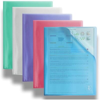 Oxford Dokumentskydd 2nd Life A4 40 vyer/20 fickor polypro-omslag blandade färger Oxford Dokumentskydd 2nd Life A4 40 vyer/20 fickor polypro-omslag blandade färger