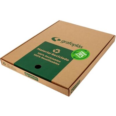 Grafoplás Låda 100 A4-plastfodral återvunnet 70% Polypropylen Extra Kvalitet 11 Perforeringar Transparent slät Kristall Perfekt som Skolmaterial och kontorspapper Grafoplás Låda 100 A4-plastfodral återvunnet 70% Polypropylen Extra Kvalitet 11 Perforeringar Transparent slät Kristall Perfekt som Skolmaterial och kontorspapper