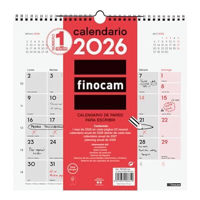 Finocam Väggkalender 2026 månadsvy januari december (12 månader) Anteckningskalender 2026 Neutro månadsplanerare Finocam Väggkalender 2026 månadsvy januari december (12 månader) Anteckningskalender 2026 Neutro månadsplanerare