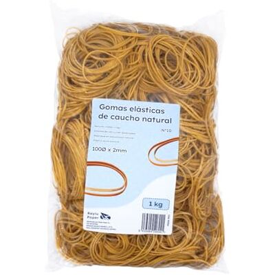RAYLU PAPER 100% naturligt gummigummigummiband, robusta och återanvändbara pappersband för kontor och hem (100 Ø x 2 mm, 1000g) RAYLU PAPER 100% naturligt gummigummigummiband, robusta och återanvändbara pappersband för kontor och hem (100 Ø x 2 mm, 1000g)