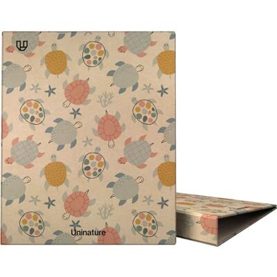 Grafoplás Unipaper A4-ringmapp Miljövänlig Kartong och papper 100% återvunnet 4 ringar 25mm D-form Uninature Design Sköldpaddor FSC Recycled 100% Grafoplás Unipaper A4-ringmapp Miljövänlig Kartong och papper 100% återvunnet 4 ringar 25mm D-form Uninature Design Sköldpaddor FSC Recycled 100%