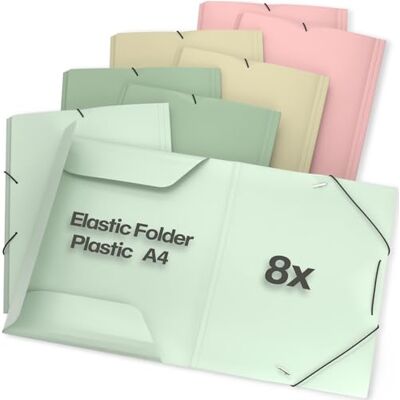 Acropaq – 8 x samlarmapp A4 – upp till 200 sidor, ryggbredd 2,5 cm, elastisk förslutning, jord, naturlig färgkollektion – dokumentmapp, arkivlåda, häftlåda Acropaq – 8 x samlarmapp A4 – upp till 200 sidor, ryggbredd 2,5 cm, elastisk förslutning, jord, naturlig färgkollektion – dokumentmapp, arkivlåda, häftlåda