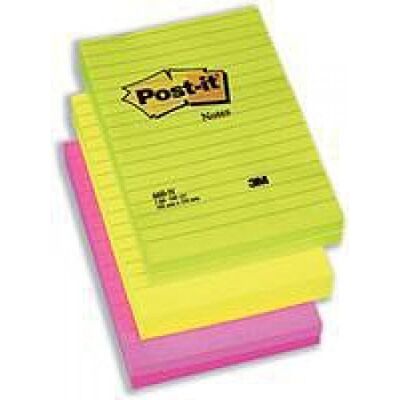 Post-it 3M -klisterlappar, 152 x 102 mm – flerfärgad, paket med 6 dynor (100 ark per dyna) Post-it 3M -klisterlappar, 152 x 102 mm – flerfärgad, paket med 6 dynor (100 ark per dyna)