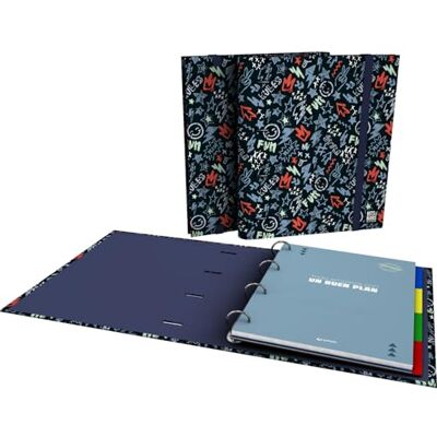 Grafoplás Grafoplas A4-ringpapp, bit- och Bobs Peace-mapp, inklusive ersättning + avdelare + planerare + klistermärken + genomskinligt kuvert, perfekt för skolbarn Grafoplás Grafoplas A4-ringpapp, bit- och Bobs Peace-mapp, inklusive ersättning + avdelare + planerare + klistermärken + genomskinligt kuvert, perfekt för skolbarn