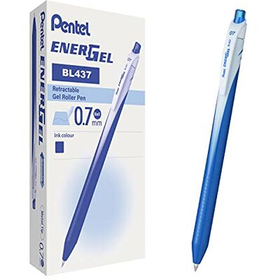 Pentel BL437 Energel Slim snäpprulle 0,7 mm, blå 12 st Pentel BL437 Energel Slim snäpprulle 0,7 mm, blå 12 st