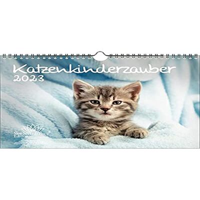 Seelenzauber Kattbarnmagi DIN A4-kalender för 2023, kattbarn, kattungar, – sinnesmagi, flerfärgad, KN2023-4W-0008-D-0 Seelenzauber Kattbarnmagi DIN A4-kalender för 2023, kattbarn, kattungar, – sinnesmagi, flerfärgad, KN2023-4W-0008-D-0