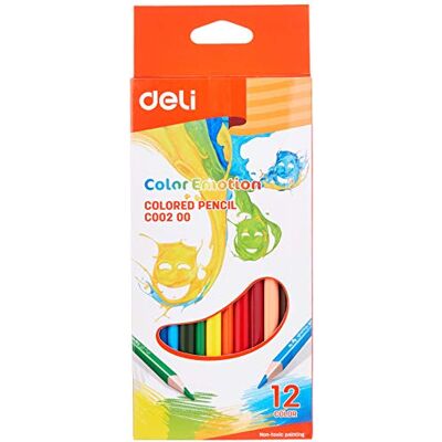deli Ec00200 Color Emotion trä färgpennor 12-delar deli Ec00200 Color Emotion trä färgpennor 12-delar